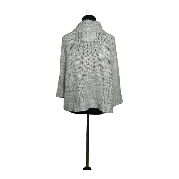 Energie gray short dolman sleeves cardigan sweater size M - Picture 3 of 10